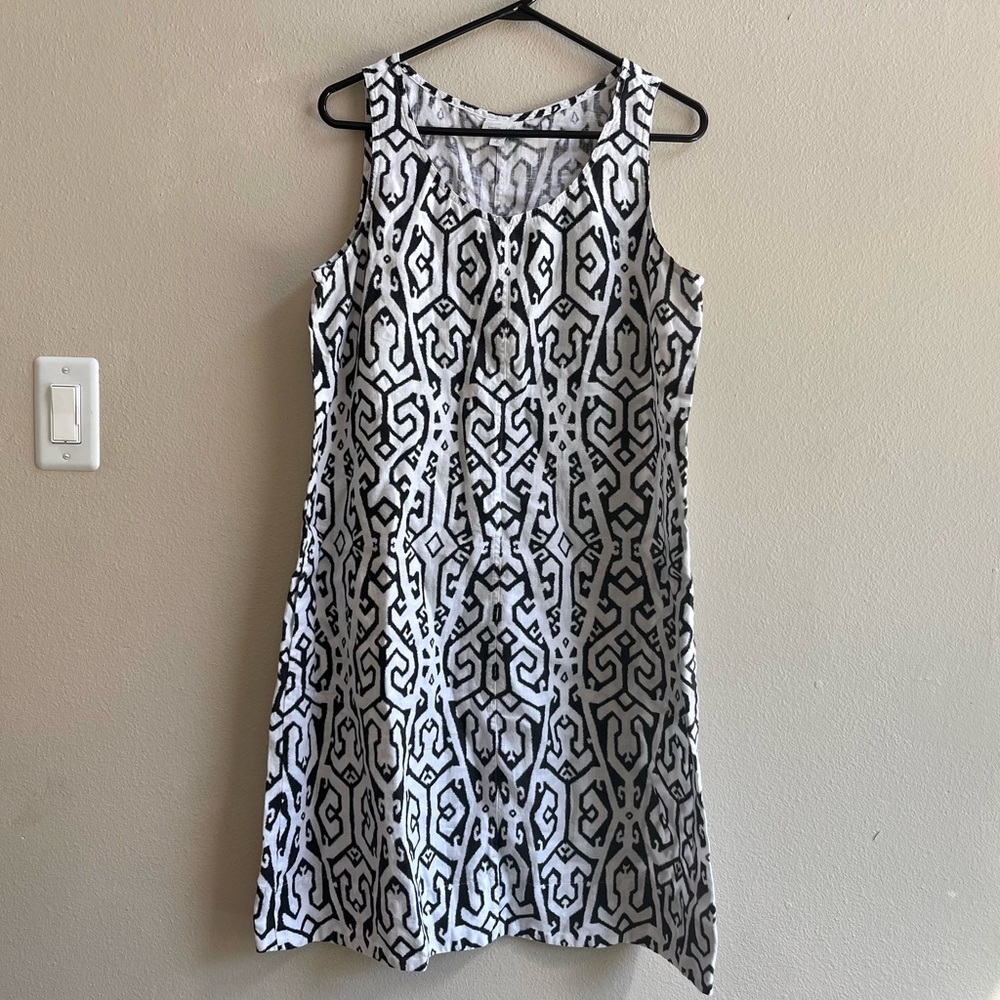 J. Jill Black and White Midi Dress - Picture 2 of 7